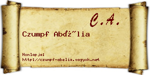 Czumpf Abélia névjegykártya